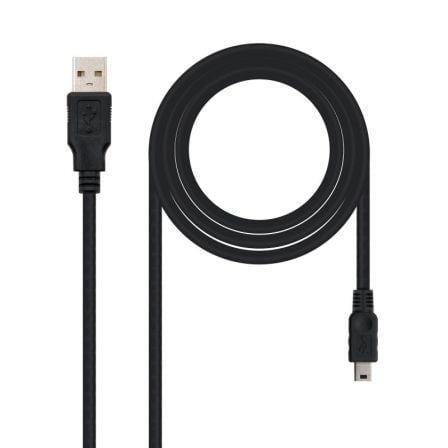 Cabo USB 2.0 NANO CABLE / MiniUSB Macho / 50cm / Preto / 10.01.0400