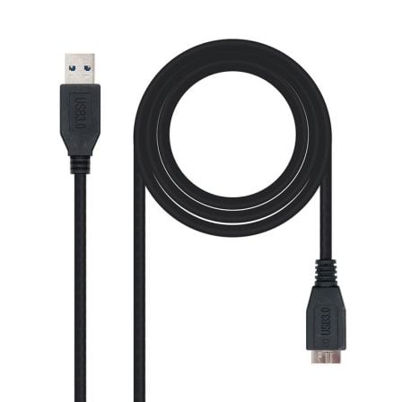 Cabo USB 3.0 Nanocable / Macho - MicroUSB Macho / 1m / Preto / 10.01.1101-BK