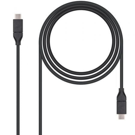Cable USB 3.1 Nanocable 10.01.4101/ USB Tipo-C Macho - USB Tipo-C Macho/ 1m/ Negro_1