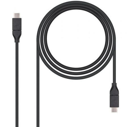Cable USB 3.1 Nanocable 10.01.4101/ USB Tipo-C Macho - USB Tipo-C Macho/ 1m/ Negro_1