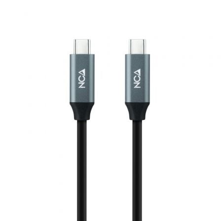 Cable USB 3.2 Tipo-C Nanocable 10.01.4301-L150/ USB Tipo-C Macho - USB Tipo-C Macho/ 1.5m/ Gris y Negro_0