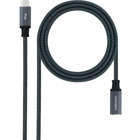 Cable Alargador USB Tipo-C 3.2 Nanocable 10.01.4501-COMB/ USB Tipo-C Macho - USB Tipo-C Hembra/ 1m/ Negro_0