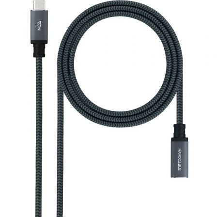 Cable Alargador USB Tipo-C 3.2 Nanocable 10.01.4502-COMB/ USB Tipo-C Macho - USB Tipo-C Hembra/ 2m/ Negro_0