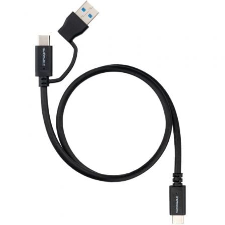 Cable USB 3.2 Tipo-C Nanocable 10.01.4802/ USB Tipo-C Macho/ USB Macho - USB Tipo-C Macho/ Hasta 60W/ 10Gbps/ 2m/ Negro_0