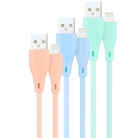Cabo USB 2.0 Lightning Nanocable / Rosa / Azul / Verde / 1m / 3 Unidades / NAN-CAB_10_10_0401-A1