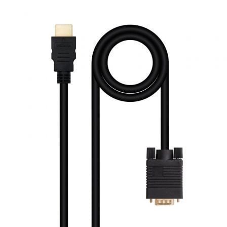 Cabo Conversor Nano Cable / HDMI Macho - VGA Macho / 1.8m / Preto / 10.15.4348
