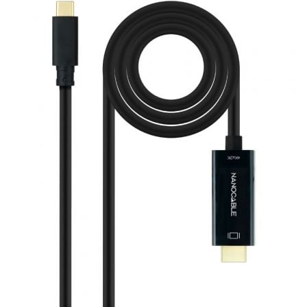 Cable Conversor Nanocable 10.15.5135/ USB Tipo-C Macho - HDMI Macho/ 5m/ Negro_0