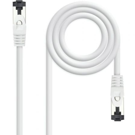 Cable de Red RJ45 SSTP Nanocable 10.20.2000-L30-W Cat.8.1/ 30cm/ Blanco_0