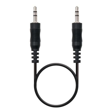 Cable Estéreo Nanocable 10.24.0100/ Jack 3.5 Macho - Jack 3.5 Macho/ 30cm/ Negro_0