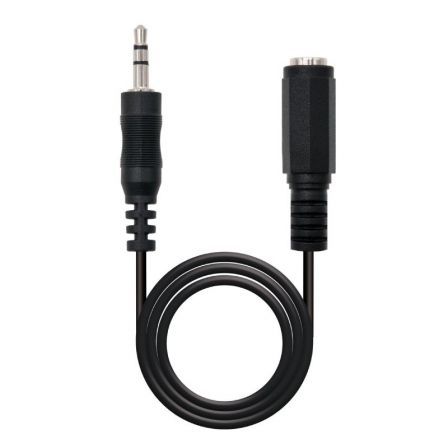 Cable Estéreo Nanocable 10.24.0203/ Jack 3.5 Macho - Jack 3.5 Hembra/ 3m/ Negro_0