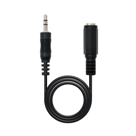 Cable Estéreo Nanocable 10.24.0205/ Jack 3.5 Macho - Jack 3.5 Hembra/ 5m/ Negro_0
