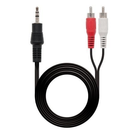 Cable Estéreo Nanocable 10.24.0303/ Jack 3.5 Macho - 2x RCA Macho/ 3m/ Negro_0