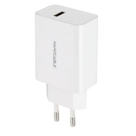 Cargador de Pared Nanocable 10.10.2003/ 1xUSB/ 2.1A/ Blanco_0