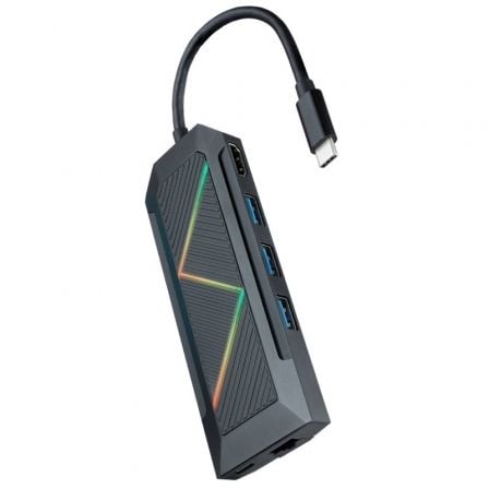 Docking USB Tipo-C Nanocable 10.16.0801/ 3xUSB/ 1xUSB Tipo-C PD/ 1xHDMI/ 1xRJ45/ 1xLector Tarjetas SD TF_0
