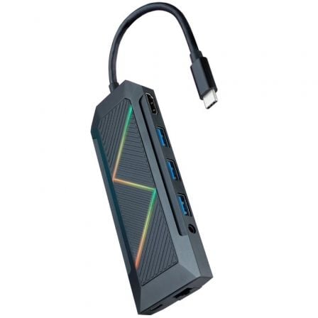 Docking USB Tipo-C Nanocable 10.16.0901/ 3xUSB/ 1xUSB Tipo-C PD/ 1xHDMI/ 1xRJ45/ 1xLector Tarjetas SD TF/ Audio_0