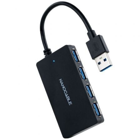 Hub USB 3.0 Nanocable / Preto / 10.16.4403