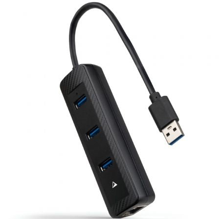 Hub USB 3.0 Nanocable 10.16.4604/ 3xUSB/ 1xRJ45/ Negro_0