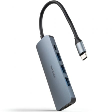 Docking Tipo-C Nanocable 10.16.4605/ 3xUSB/ 1xHDMI 4K/ 1xUSB Tipo-C PD/ Gris_0