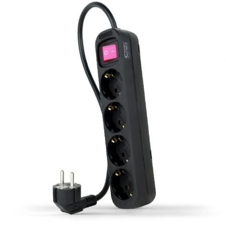 Regleta con Interruptor Nanocable 10.37.0004-BK/ 4 Tomas de Corriente/ Cable 1.4m/ Negro_0