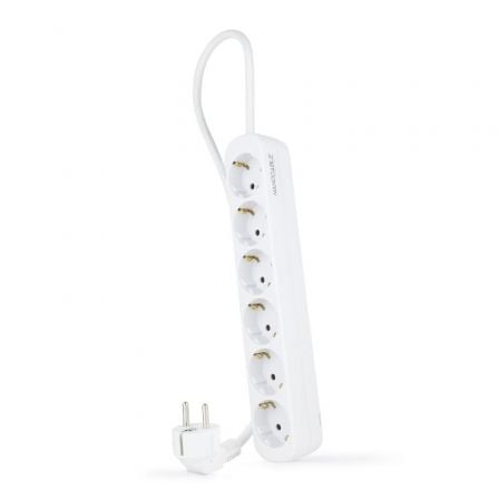 Regleta Nanocable 10.37.0006-NS/ 6 Tomas de Corriente/ Cable 1.4m/ Blanca_0