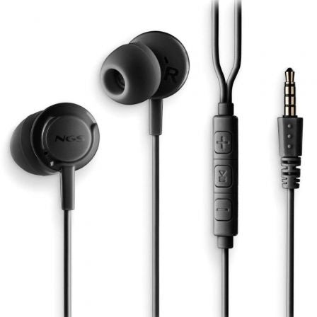 Auriculares Intrauditivos NGS Cross Drift/ con Micrófono/ Jack 3.5/ Negros_0