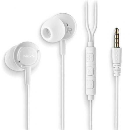 Auriculares Intrauditivos NGS Cross Drift/ con Micrófono/ Jack 3.5/ Blancos_0