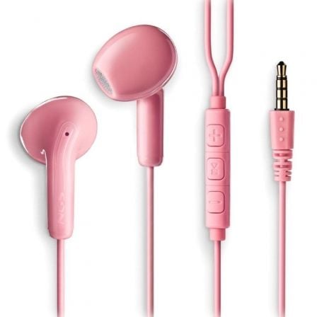 Auriculares Intrauditivos NGS Cross Flip/ con Micrófono/ Jack 3.5/ Rosas_0