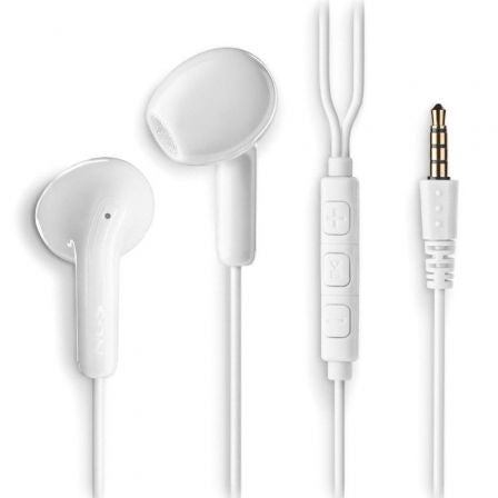 Auriculares Intrauditivos NGS Cross Flip/ con Micrófono/ Jack 3.5/ Blancos_0
