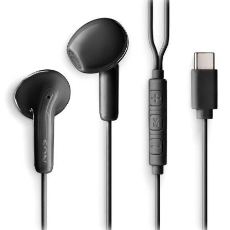 Auriculares Intrauditivos NGS Cross Glide/ con Micrófono/ USB Tipo-C/ Negros_0