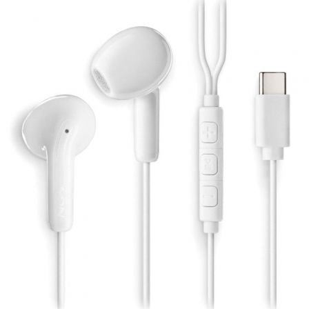 Auriculares Intrauditivos NGS Cross Glide/ con Micrófono/ USB Tipo-C/ Blancos_0