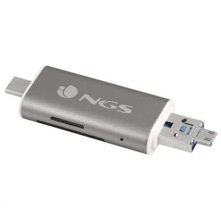 Lector de Tarjetas Externo NGS ALLY READER/ USB 2.0/ USB Tipo-C / Micro USB_0