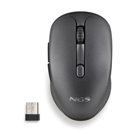 Ratón Inalámbrico NGS / Rust / Bateria Recargável / Até 1600 DPI / Preto / NGS-MOU_EVO_RUST_BK