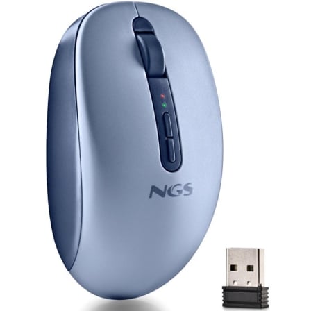 Ratón Ergonómico Inalámbrico NGS Fog Dual FOGDUALBLUE Silencioso/ Hasta 1600 DPI/ Azul_0
