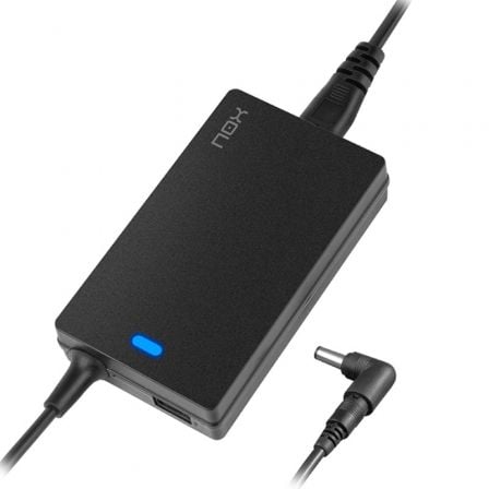 Cargador Portátil NOX 65W / Automático / 10 Conectores / 15-20V / Preto