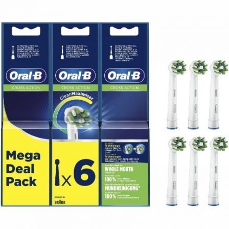 Cabezal de Recambio para cepillo Oral-B Pro Cross Action/ Pack 6 uds_0