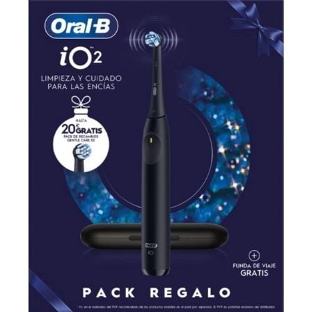Cepillo Dental Braun Oral-B iO 2/ Incluye 2 Recambios/ Negro_0