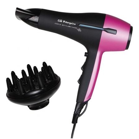 Secador Orbegozo SE-2320/ 2200W/ Negro y Lila_0