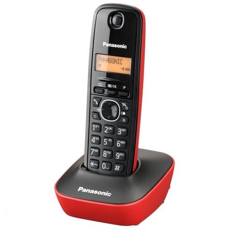 Teléfono Inalámbrico Panasonic KX-TG1611/ Negro y Rojo_0