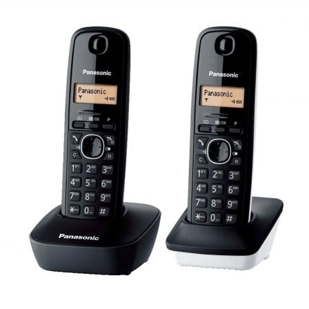 Teléfono Inalámbrico Panasonic KX-TG1612SP1/ Pack DUO/ Negro_0