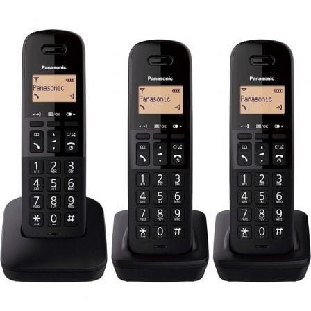 Teléfono Inalámbrico Panasonic KX-TGB613SPB/ Pack TRIO/ Negro_0