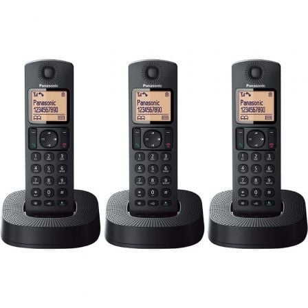 Teléfono Inalámbrico Panasonic KX-TGC313SP/ Pack TRÍO/ Negro_0