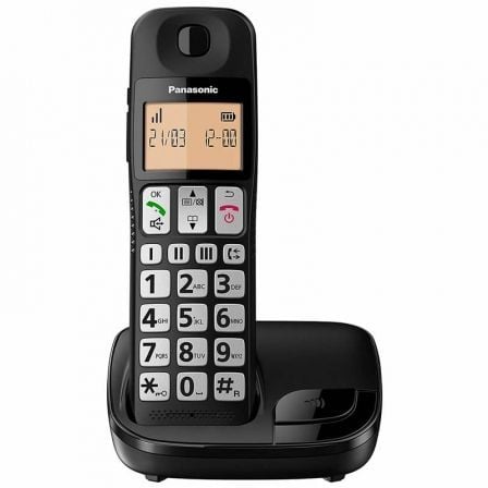 Teléfono Inalámbrico Panasonic KX-TGE310SP/ Negro_0