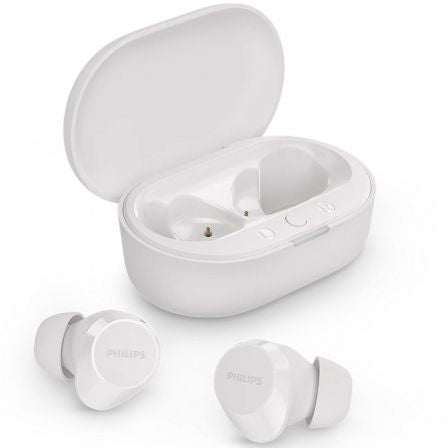 Auriculares Bluetooth Philips TAT1209 con estuche de carga/ Autonomía 6h/ Blancos_0