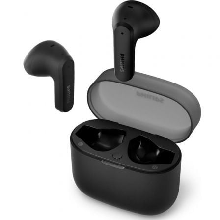 Auriculares Bluetooth Philips TAT2139BK con estuche de carga/ Autonomía 7h/ Negros_1