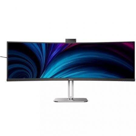 Monitor Ultraparonámico Curvo Philips 49B2U5900CH / Dual QHD / Webcam / Regulável em Altura / Prata e Preto