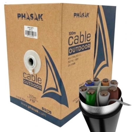 Bobina de Cable RJ45 FTP Phasak PHR 671 Cat.6/ 100m_0