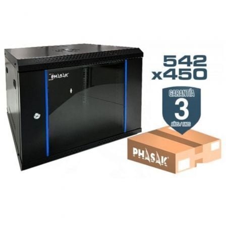Armario Rack Mural Desmontado Phasak PHO 2209D/ 19"/ Altura 9U_0