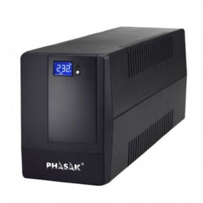SAI/UPS 1000VA PHASAK DISPLAY LCD AVR 2XSCHUKO PH 9410_0