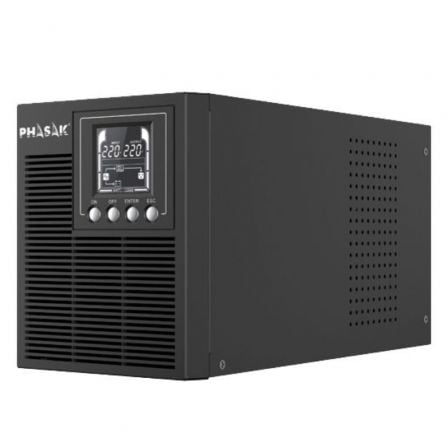 SAI Online Phasak 1000 VA Online LCD/ 1000VA-900W/ 3 Salidas/ Formato Torre_0