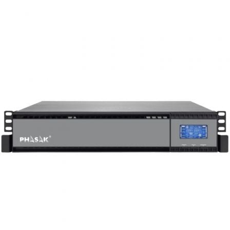 SAI Online Phasak Rack 19" 1000 VA Online LCD/ 1000VA-900W/ 2 Salidas/ Formato Rack_0